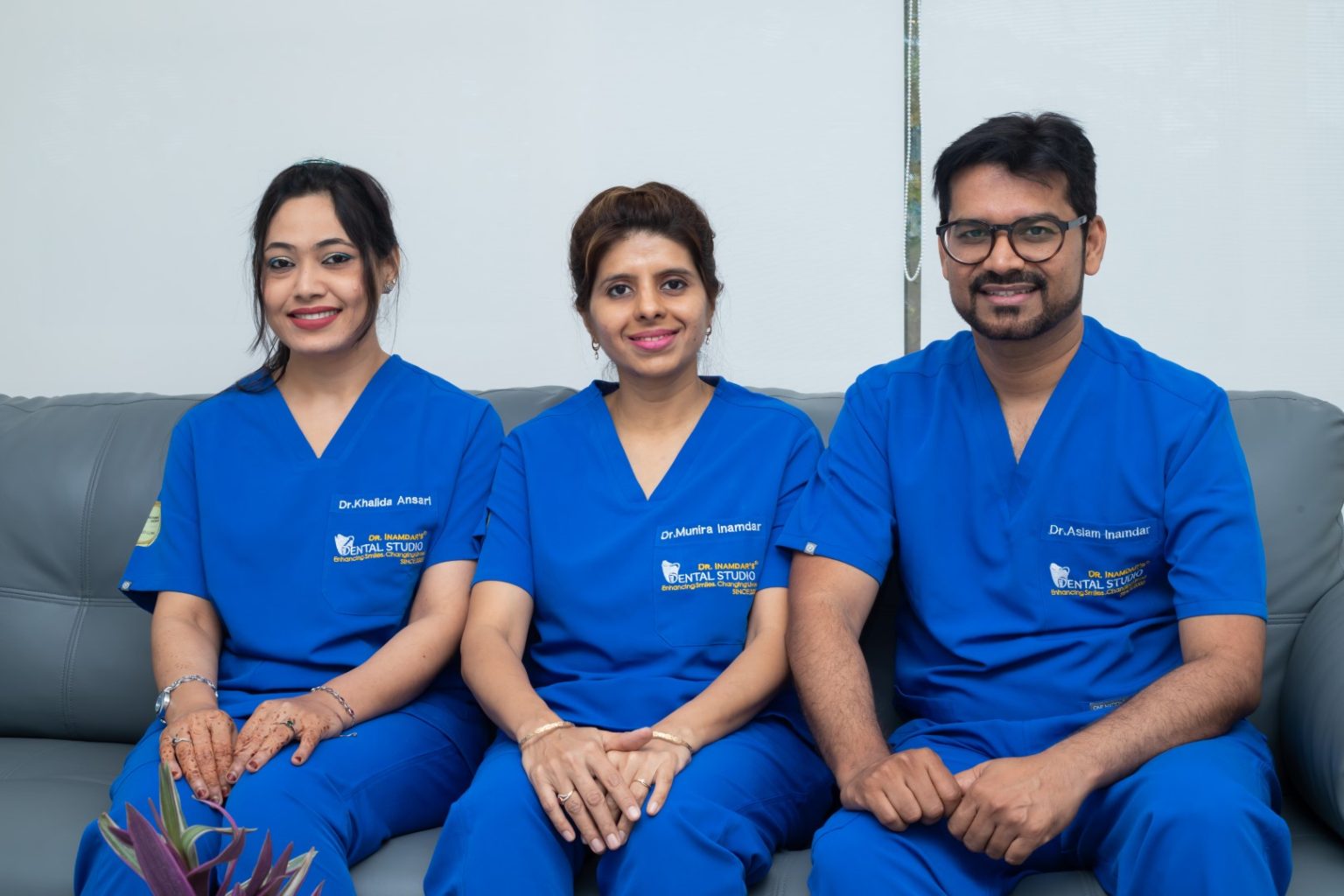 Three dentists sitting together