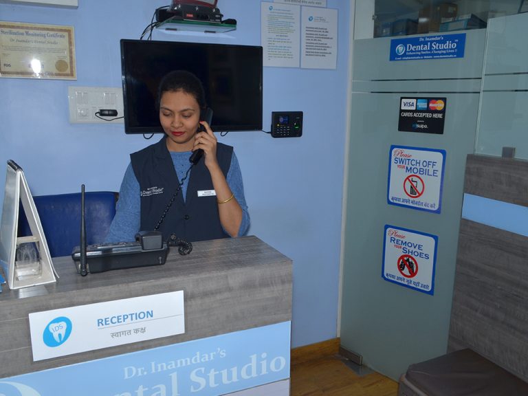 South Mumbai clinic reception area